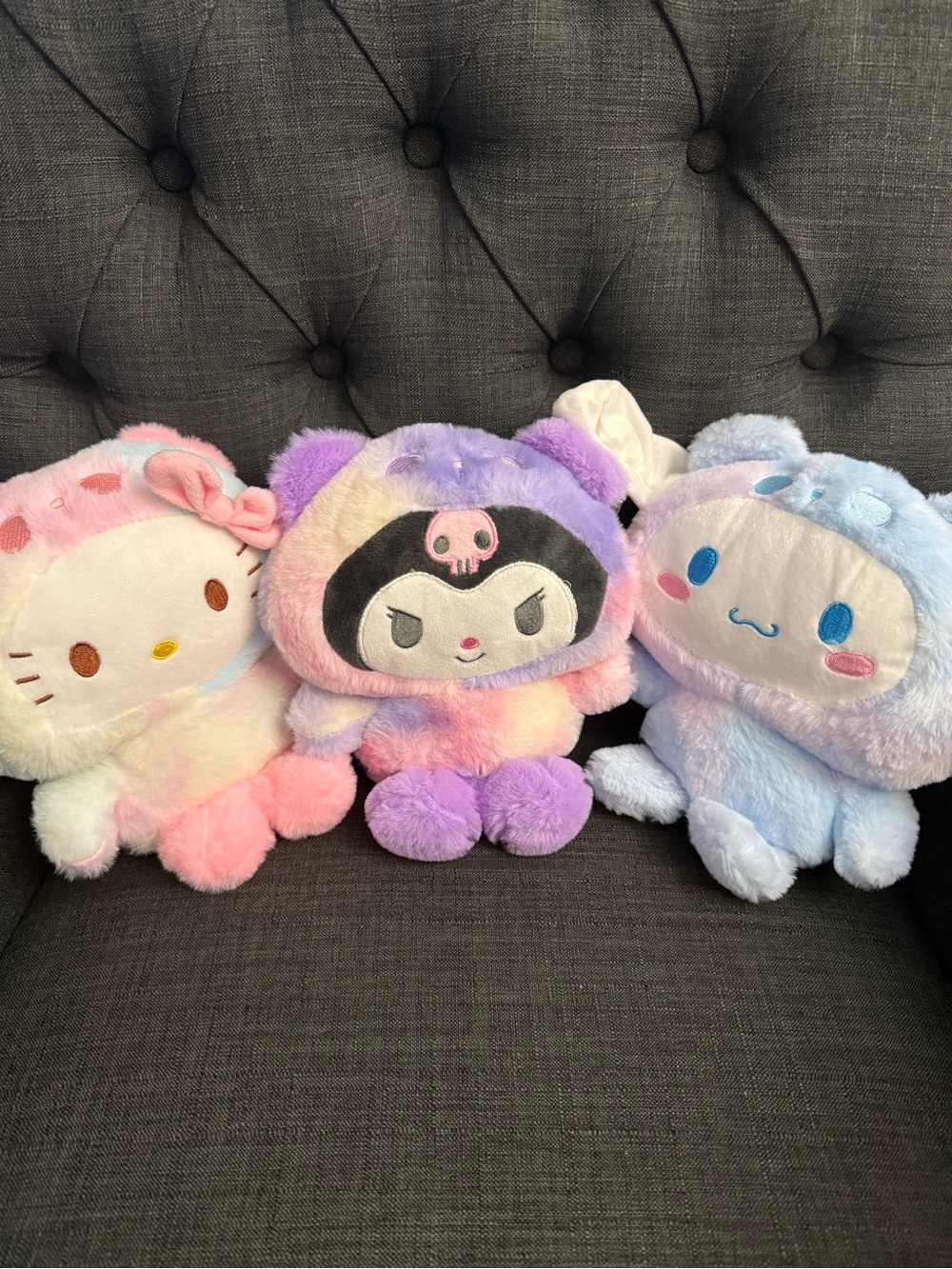 NEW Hello Kitty Pastel Plush Trio - Pink, Purple, Blue